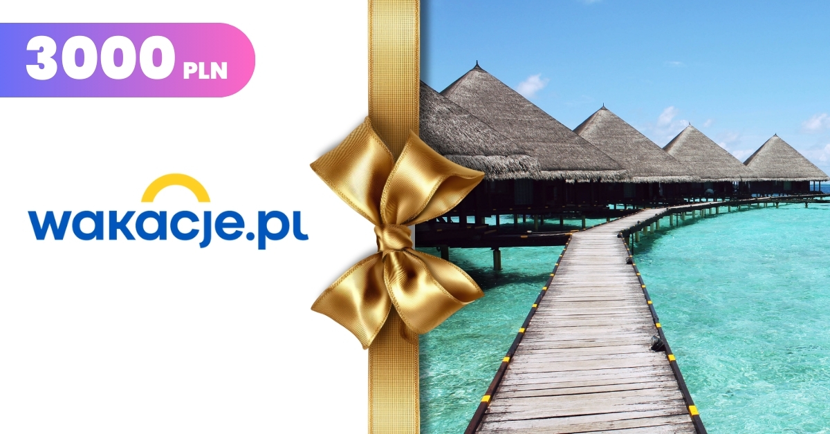 Wakacje.pl e-karta podarunkowa 3000 PLN